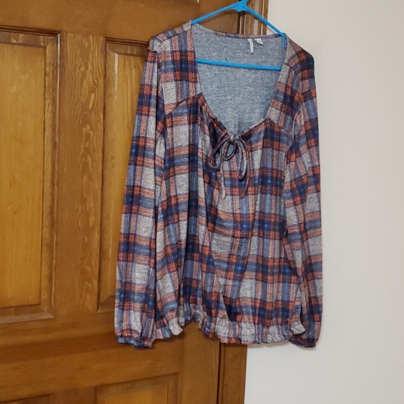 Cato Tops - Cato 18/20 W square neck long sleeve top